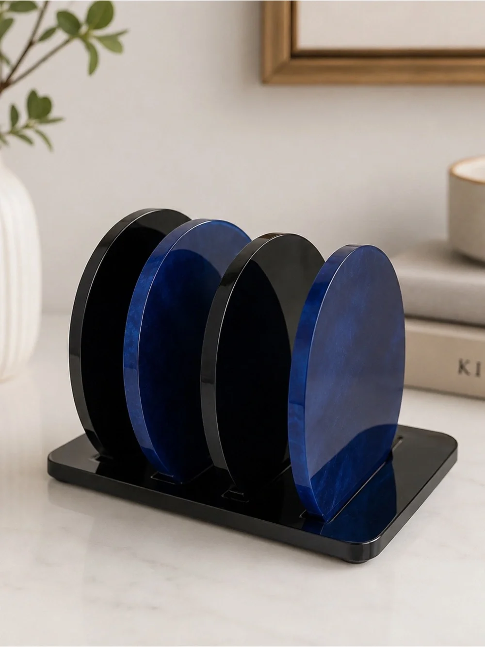 Handmade modern blue